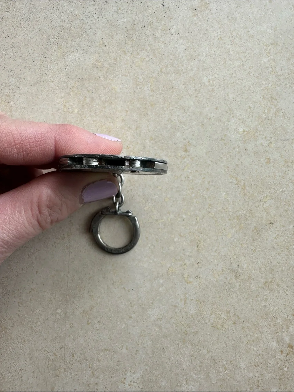 Antique French 5 francs coin mounted on pocket tool fob
